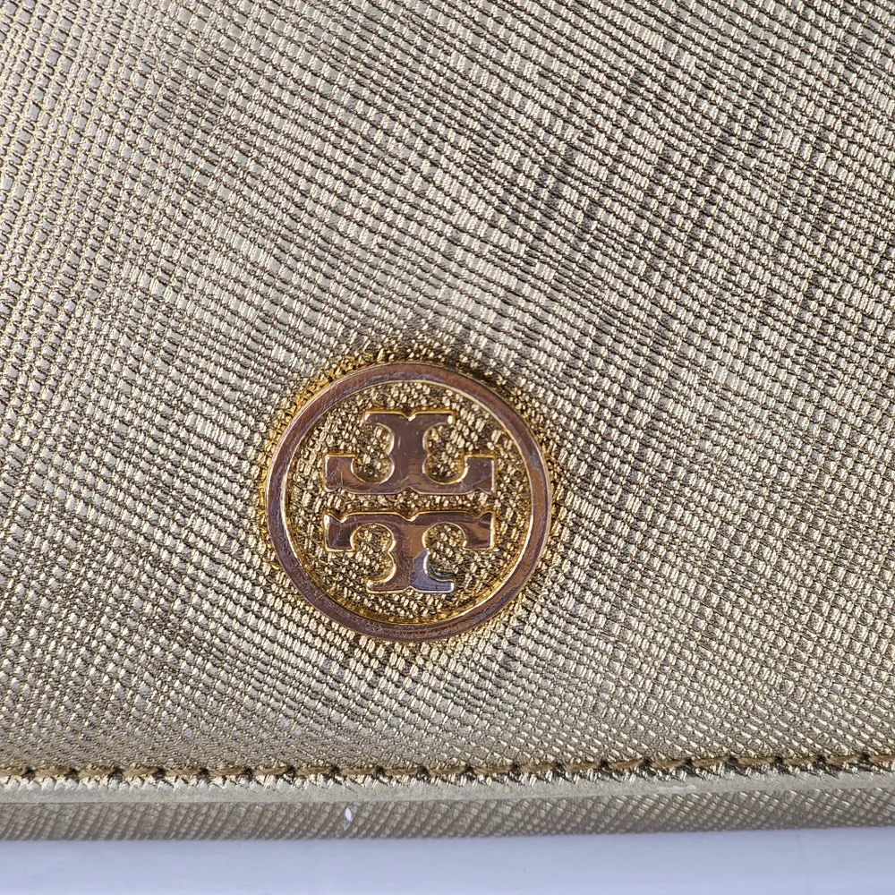 TORY BURCH Robinson Envelope Continental. Gold.